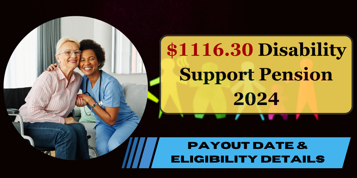 $1116.30 Disability Support Pension 2024